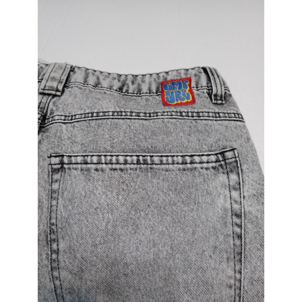 Empyre Baggy Jeans Mens 32x26 Gray Acid Wash Skater Denim Y2K Wide Leg Pants - Picture 6 of 14
